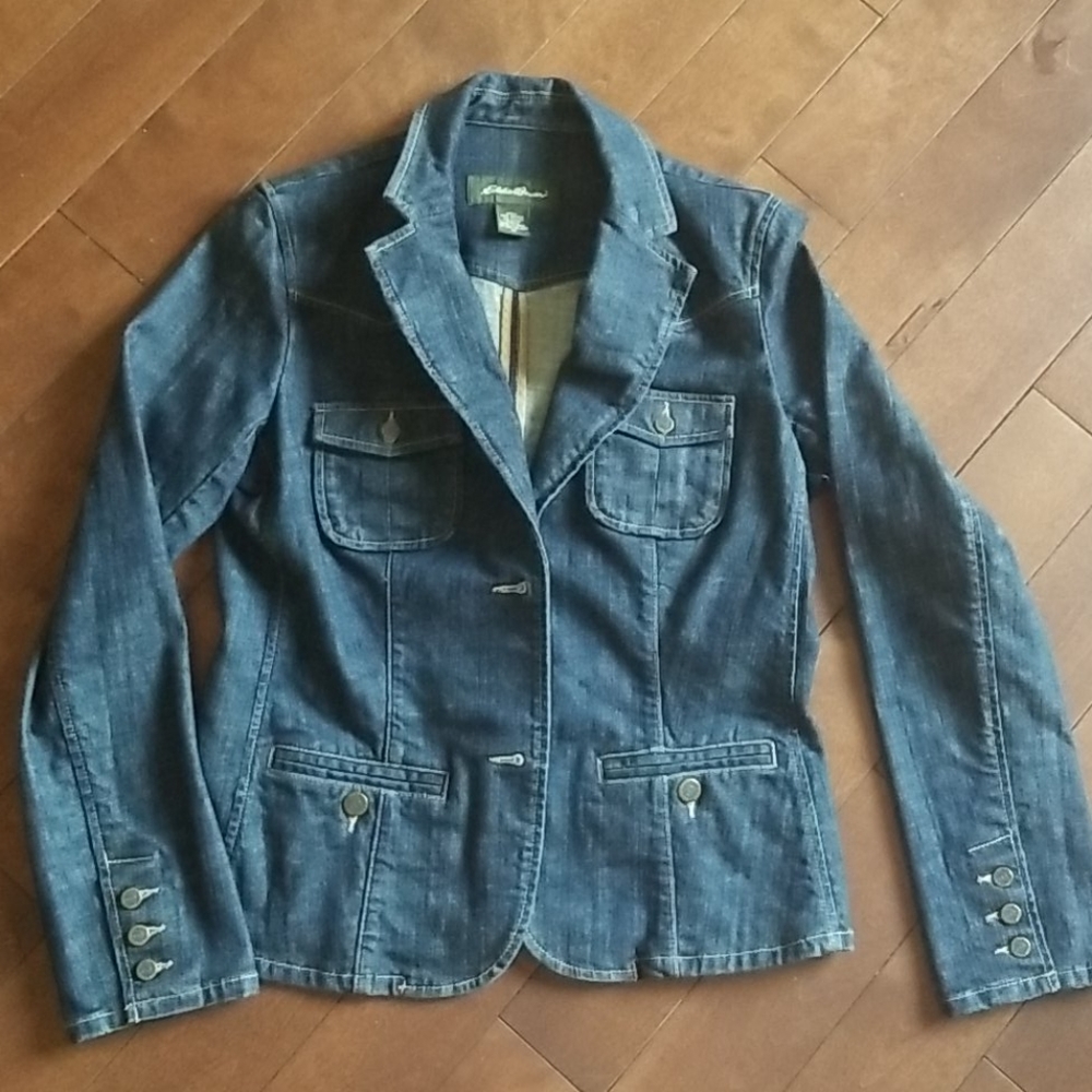 Eddie bauer's denim blazer.